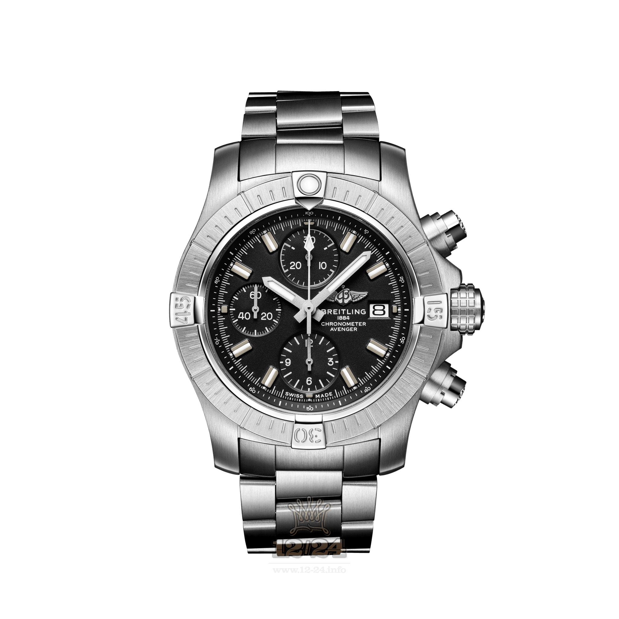 Breitling Avenger Watch A13385101B1A1 43 mm Stainless steel Case Black Dial