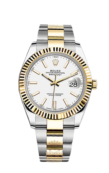 Rolex Datejust Watch 126333-0015 41 mm Steel / Yellow gold Case White Dial