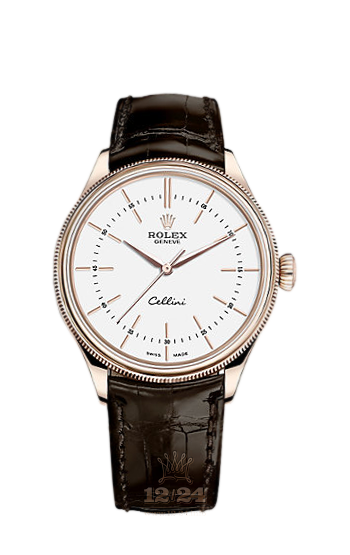 Rolex Cellini Time Watch 50505-0020 39 mm Pink gold Case White Dial