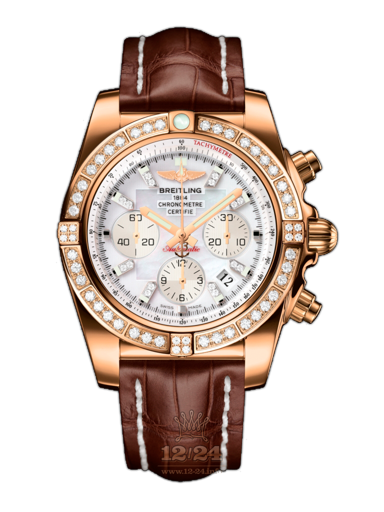 Breitling Chronomat Watch HB011059/A698/739P/H20BA.1 44 mm Pink gold Case White Dial