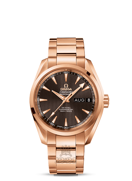 Omega Aqua Terra 150 M Watch 231.50.39.22.06.001 38 mm Pink gold Case Gray Brown (chocolate) Dial