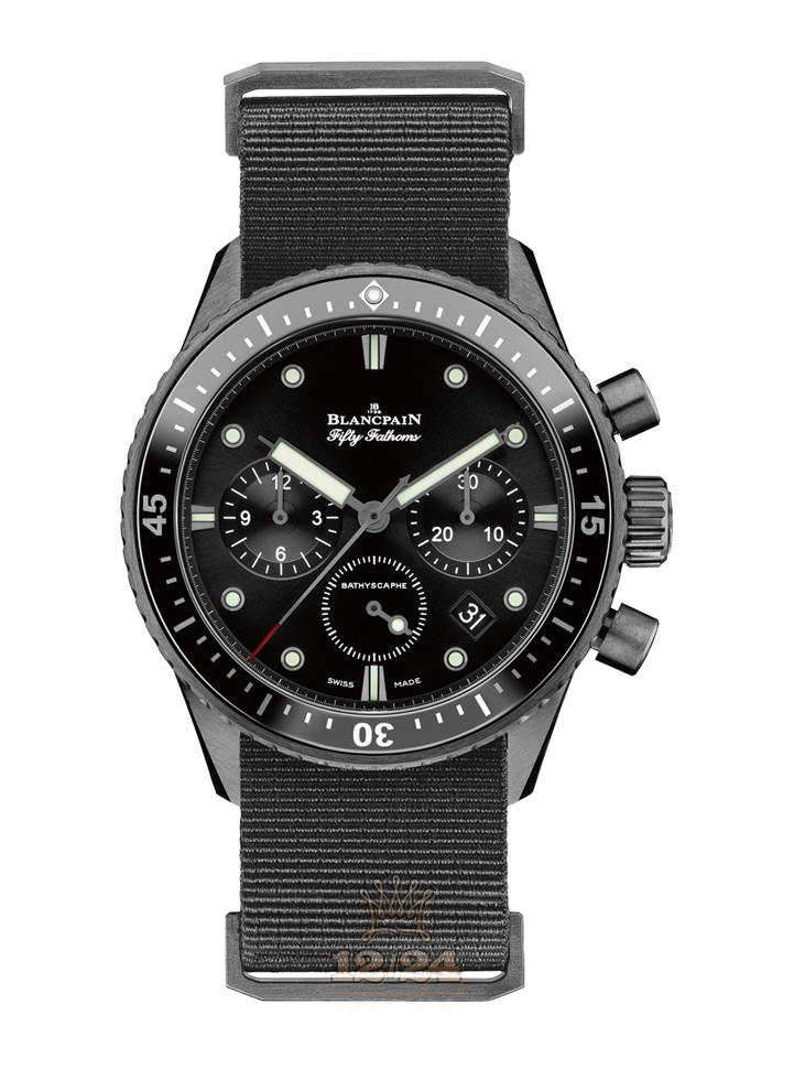 Blancpain Fifty Fathoms Watch 5200-0130-NABA 44 mm Ceramics Case Black Dial
