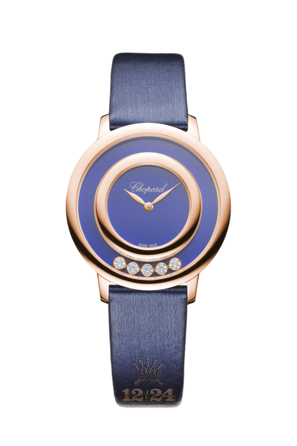 Chopard Happy Diamonds Watch 209429-5105 32 mm Pink gold Case Purple Dial