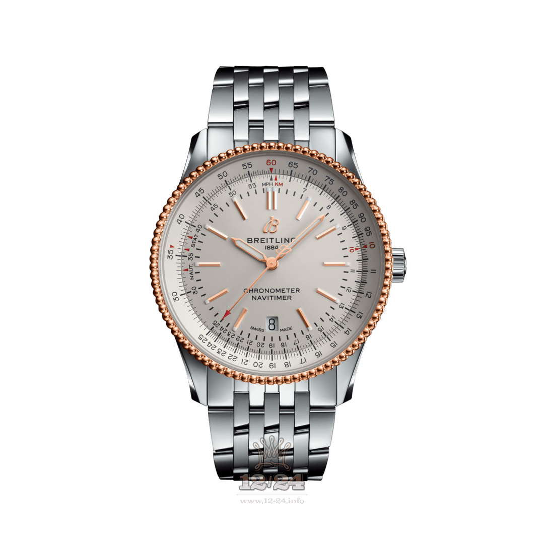 Breitling Navitimer Watch U17326211G1A1 41 mm Stainless steel Red gold Case White Dial
