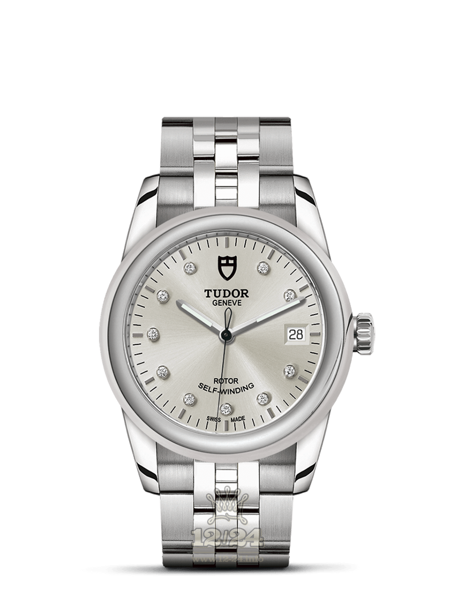 Tudor Glamour Watch M55000-0006 36 mm Stainless steel Case Silver Dial