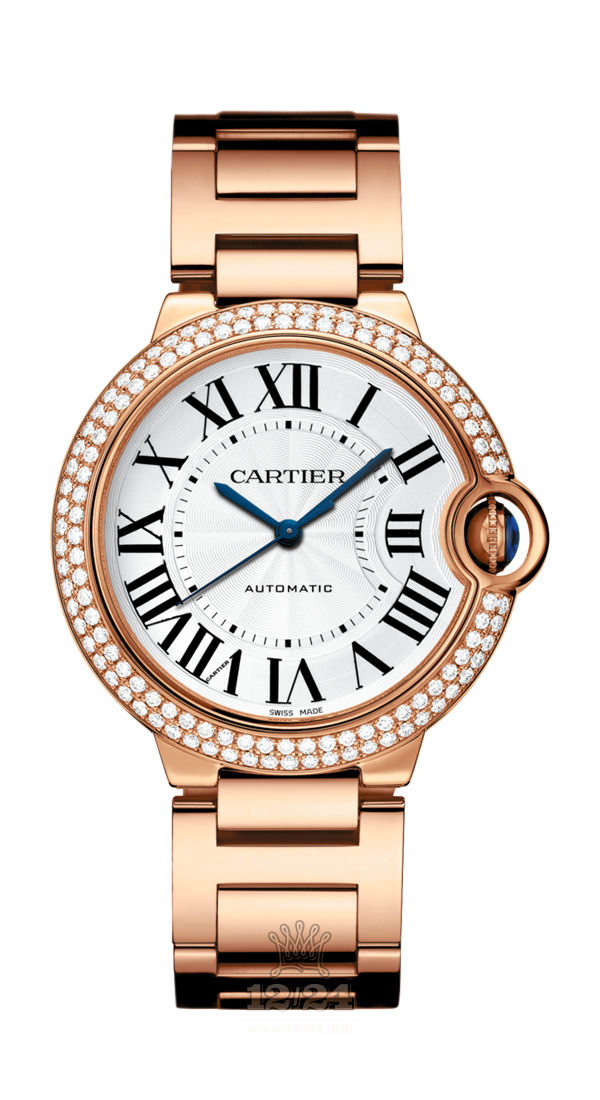 Cartier Ballon Bleu de Cartier Watch WJBB0005 36 mm Pink gold Case Silver Dial