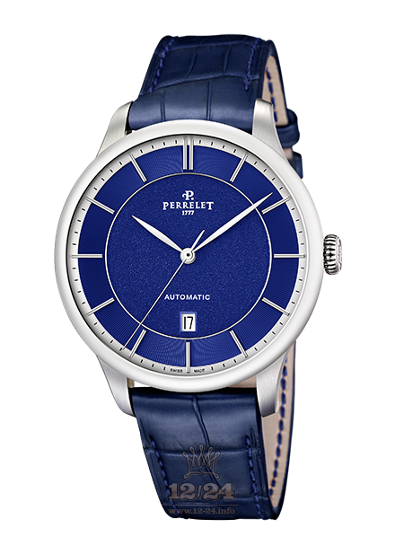 Perrelet First Class Watch A1073/7 42 mm Stainless steel Case Dark blue Dial
