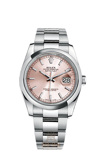 Rolex Datejust Watch 116200-0079 36 mm Stainless steel Case Pink Dial