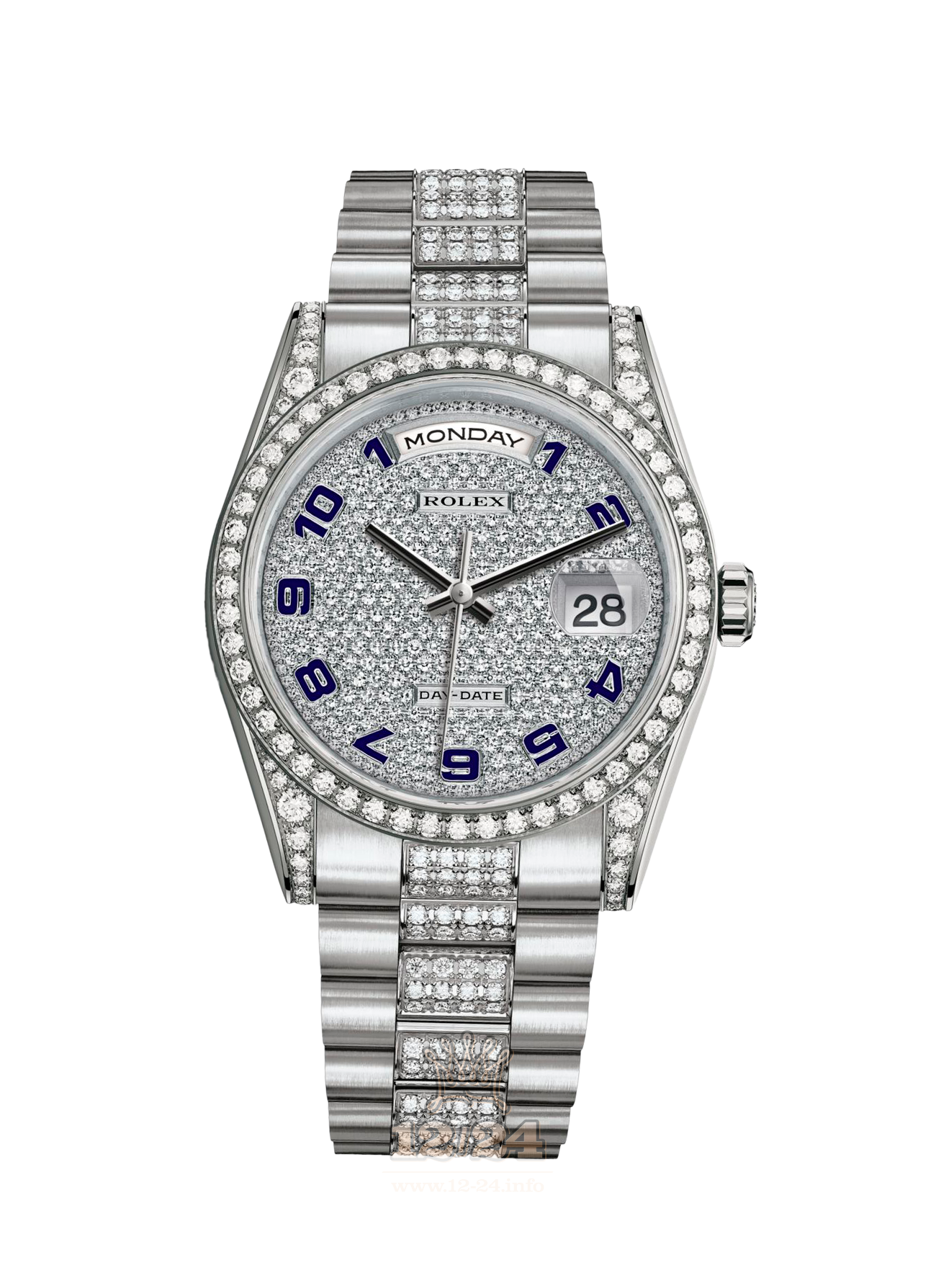 Rolex Day-Date Watch 118389-0020 36 mm White gold Case Silver Dial