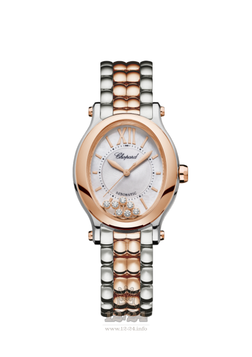 Chopard Happy Sport Watch 278602-6002 31 mm Stainless steel Pink gold Case Silver Dial