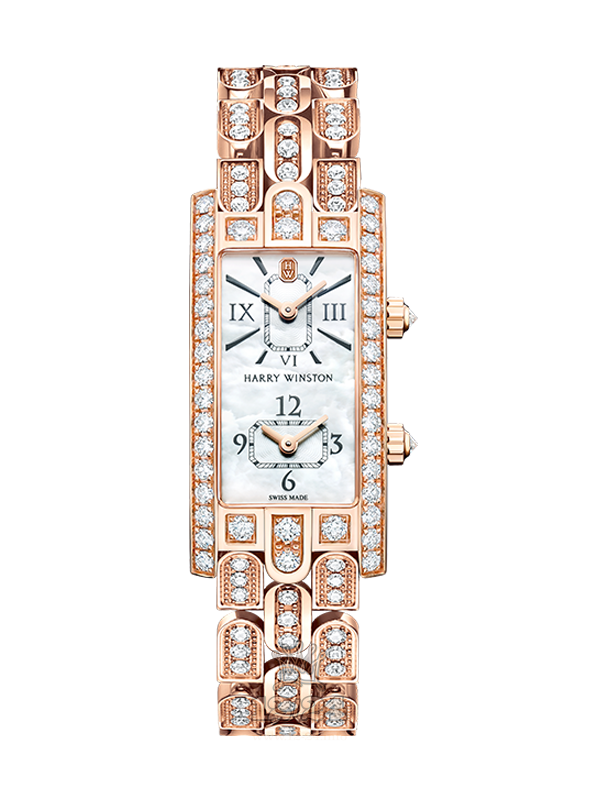 Harry Winston The Avenue Collection Watch AVCQTZ19RR003 19 mm Pink gold Case White Dial