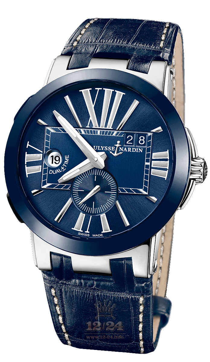 Ulysse Nardin Executive Watch 243-00/43 43 mm Stainless steel Case Blue Dial