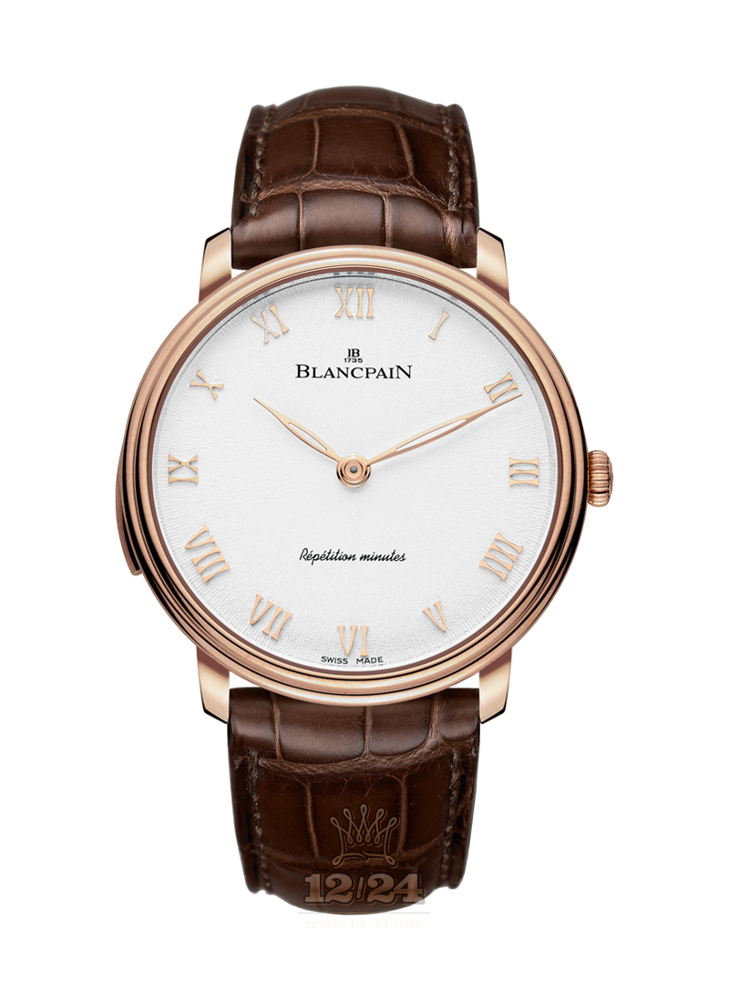 Blancpain Villeret Watch 6635-3642-55B 40 mm Red gold Case White Dial
