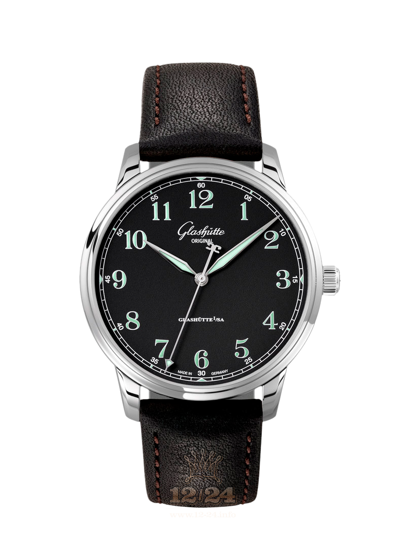 Glashutte Senator Watch 1-36-01-03-02-01 40 mm Stainless steel Case Black Dial