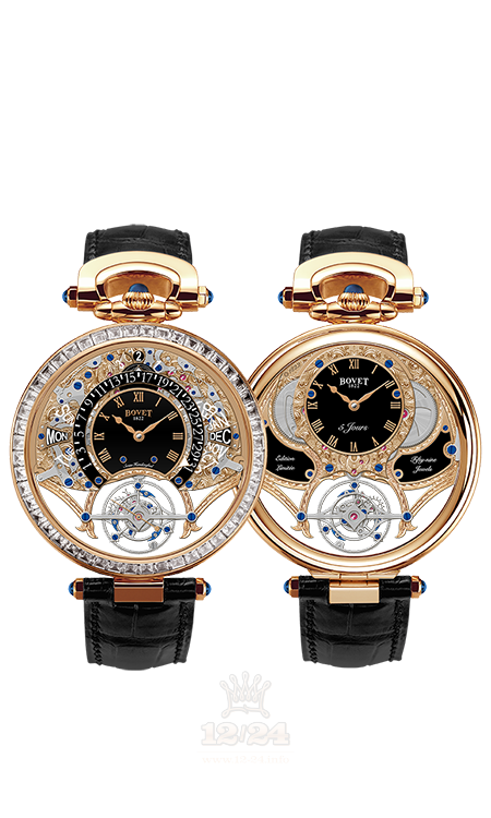 Bovet Fleurier Grandes Complications Watch AIQPR003-SB1 46 mm Pink gold Case Black Dial