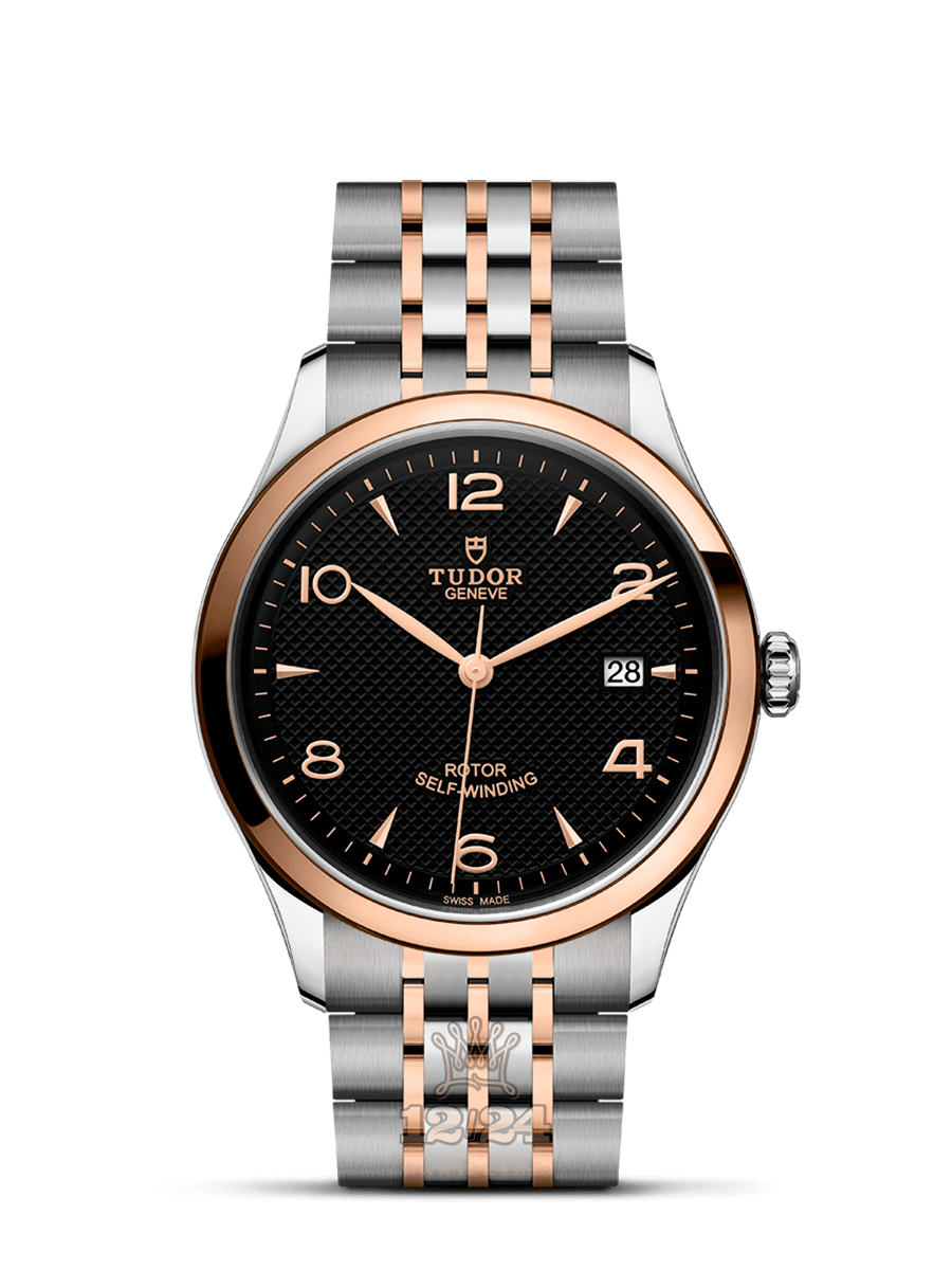 Tudor 1926 Watch m91551-0003 39 mm Steel / Pink gold Case Black Dial