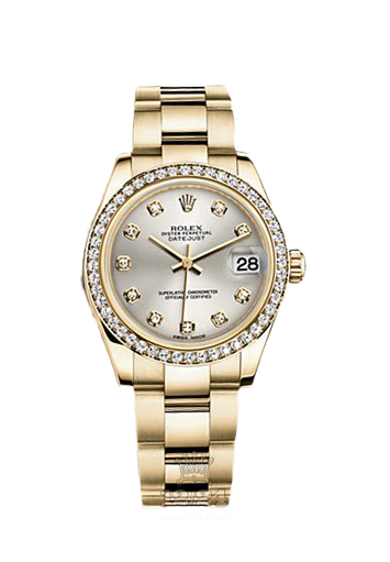 Rolex Datejust Watch 178288-0029 31 mm Yellow gold Case Silver Dial