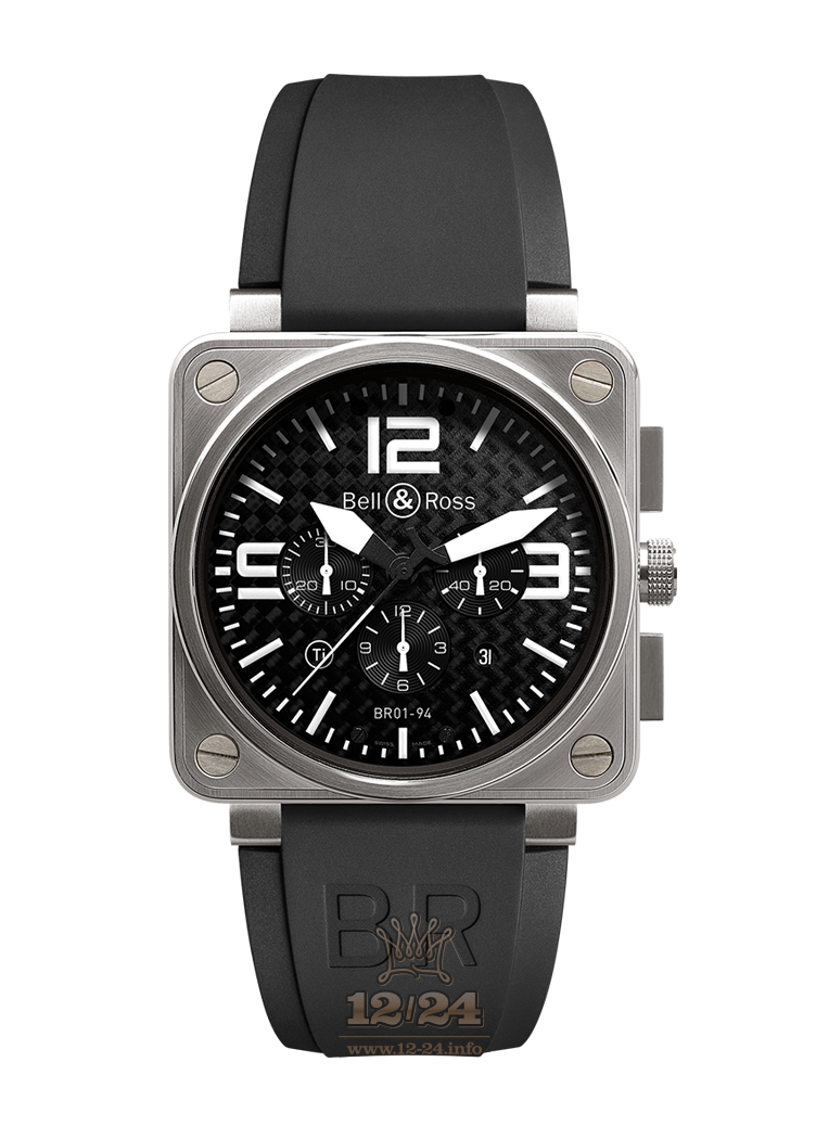 Bell & Ross Instruments Watch BR0194-TITANIUM 46 mm Titanium Case Black Dial