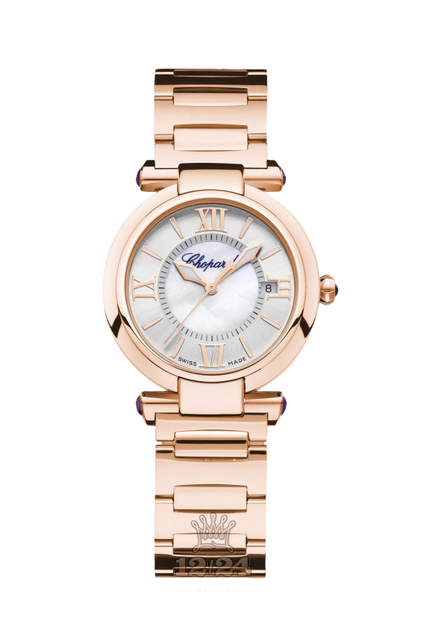 Chopard Imperiale Watch 384319-5002 29 mm Pink gold Case White Silver Dial
