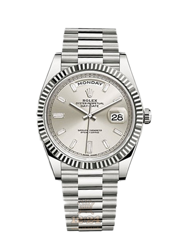 Rolex Day-Date Watch 228239-0003 40 mm White gold Case Silver Dial