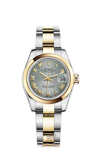 Rolex Lady-Datejust Watch 179163-0138 26 mm Steel / Yellow gold Case Gray Dial