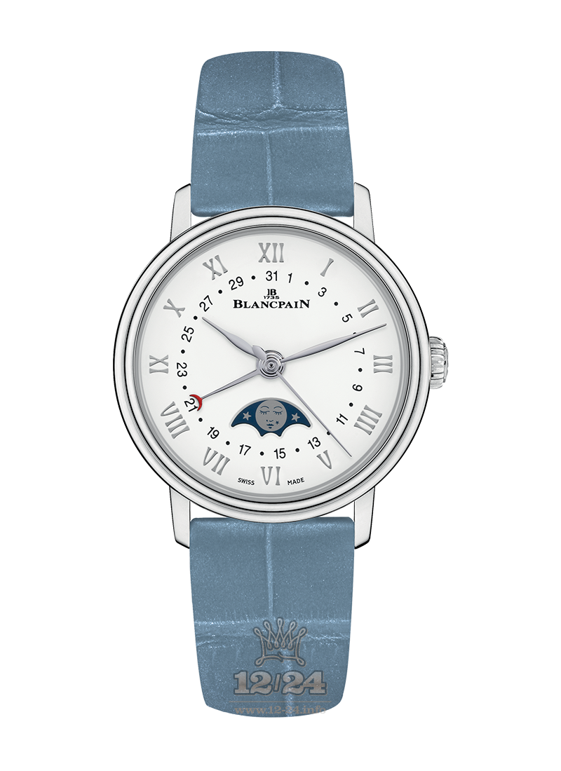 Blancpain Villeret Watch 6106-1127-95A 29 mm Stainless steel Case White Dial