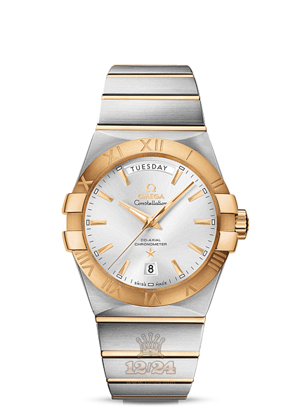 Omega Constellation Watch 123.20.38.22.02.002 38 mm Steel / Yellow gold Case Silver Dial