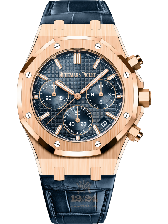 Audemars Piguet Royal Oak Watch 26240OR.OO.D315CR.01 41 mm Pink gold Case Dark blue Dial