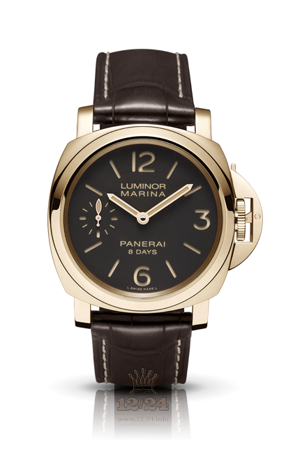 Panerai Luminor Watch PAM00511 44 mm Red gold Case Brown (chocolate) Dial