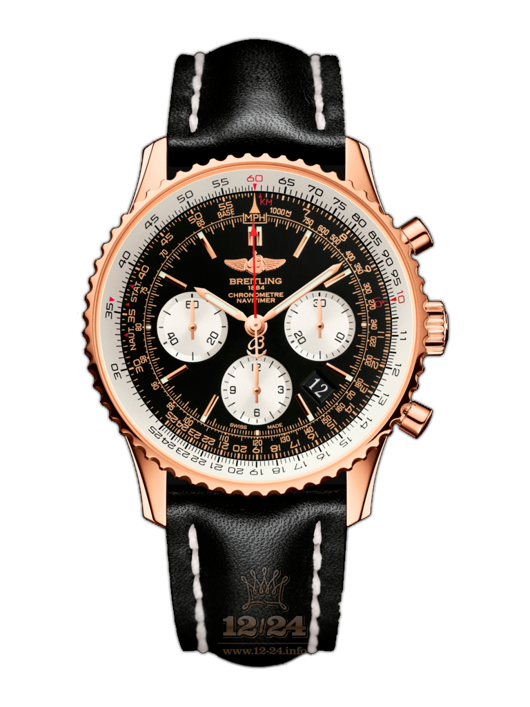 Breitling Navitimer Watch RB012012/BA49/435X/R20BA.1 43 mm Pink gold Case Black Dial