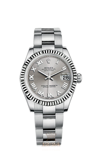 Rolex Datejust Watch 178274-0062 31 mm Steel / White gold Case Gray Dial
