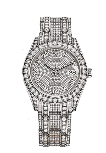 Rolex Pearlmaster Watch 86409rbr-0001 39 mm White gold Case White Silver Dial