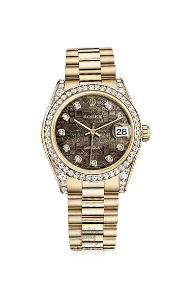 Rolex Datejust Watch 178158-0018 31 mm Yellow gold Case Black Dial