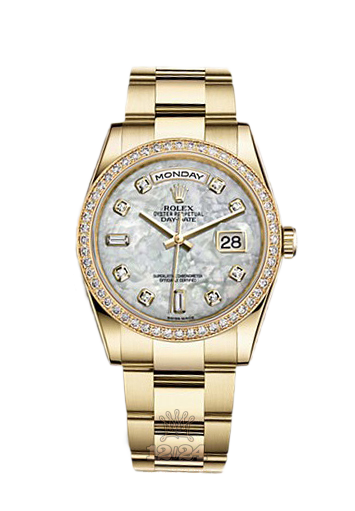 Rolex Day-Date Watch 118348-0100 36 mm Yellow gold Case White Dial