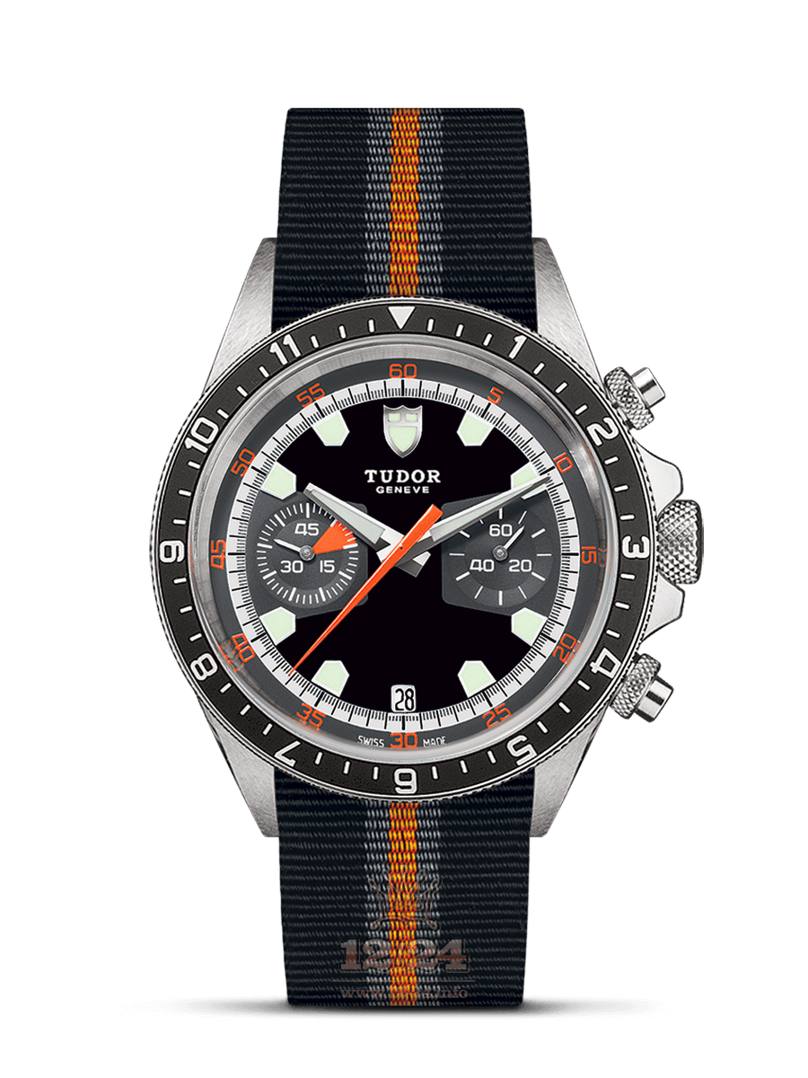 Tudor Chrono Watch M70330N-0003 42 mm Stainless steel Case Black Gray Dial