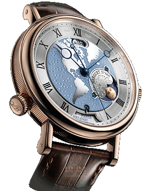 Breguet Classique Watch 5717BR/US/9ZU 43 mm Pink gold Case Silver Dark blue Painted Dial