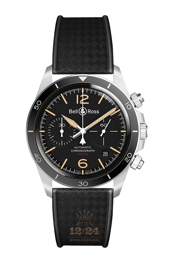 Bell & Ross Vintage Watch BRV294-HER-ST/SRB 41 mm Stainless steel Aluminum Case Black Dial