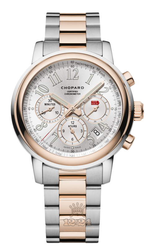 Chopard Classic Racing Watch 158511-6001 42 mm Steel / Pink gold Case Silver Dial