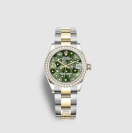 Rolex Datejust Watch 278383rbr-0031 31 mm Stainless steel Yellow gold Case Green Dial