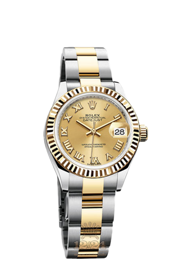 Rolex Lady-Datejust Watch 279173-0010 28 mm Steel / Yellow gold Case Golden Dial