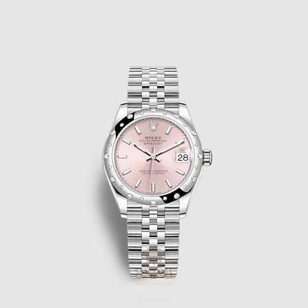 Rolex Datejust Watch 278344rbr-0016 31 mm Stainless steel White gold Case Pink Dial