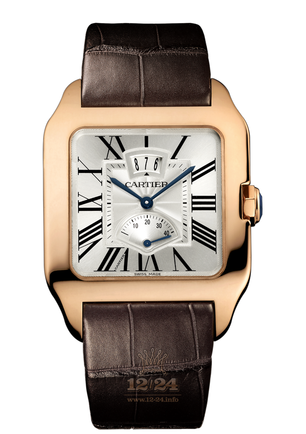 Cartier Santos de Cartier Watch W2020067 38 mm Pink gold Case Silver Dial