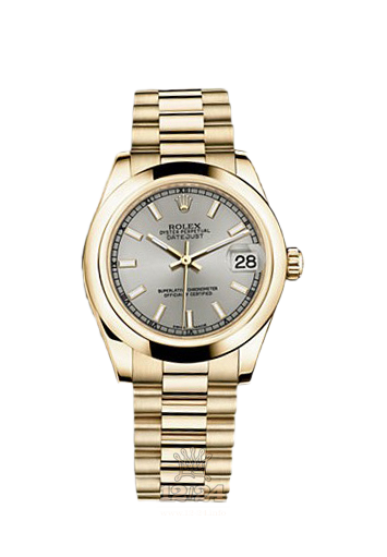 Rolex Datejust Watch 178248-0029 31 mm Yellow gold Case Silver Dial