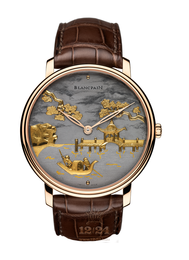 Blancpain Villeret Watch 6615-3612-55B 45 mm Red gold Case