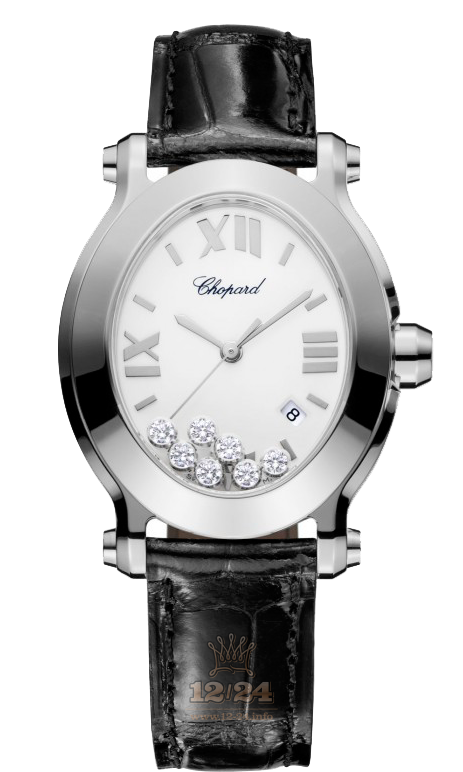 Chopard Happy Diamonds Watch 278546-3001 34 mm Stainless steel Case White Dial