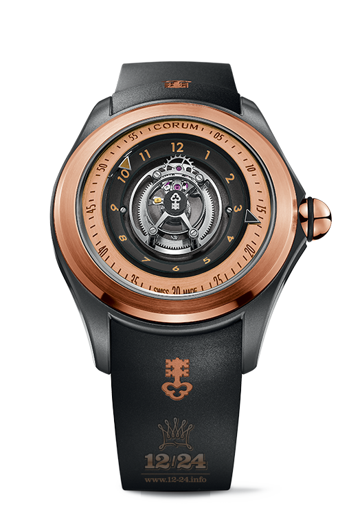 Corum Bubble Watch L406/03673 47 mm Pink gold Titanium PVD coating Case Gray Dial