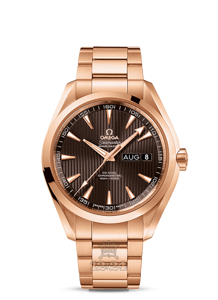Omega Aqua Terra 150 M Watch 231.50.43.22.06.003 43 mm Pink gold Case Gray Dial