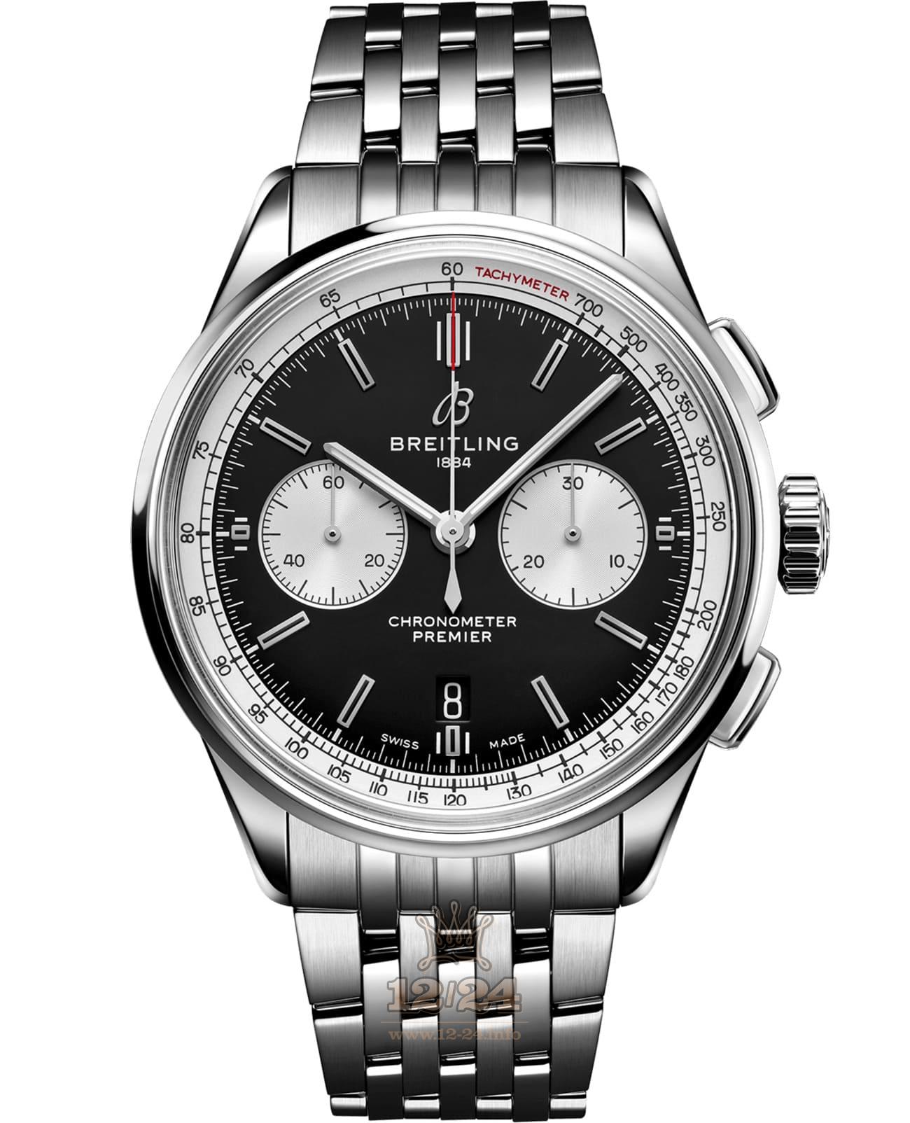 Breitling Premier Watch AB0118371B1A1 42 mm Stainless steel Case Black Dial