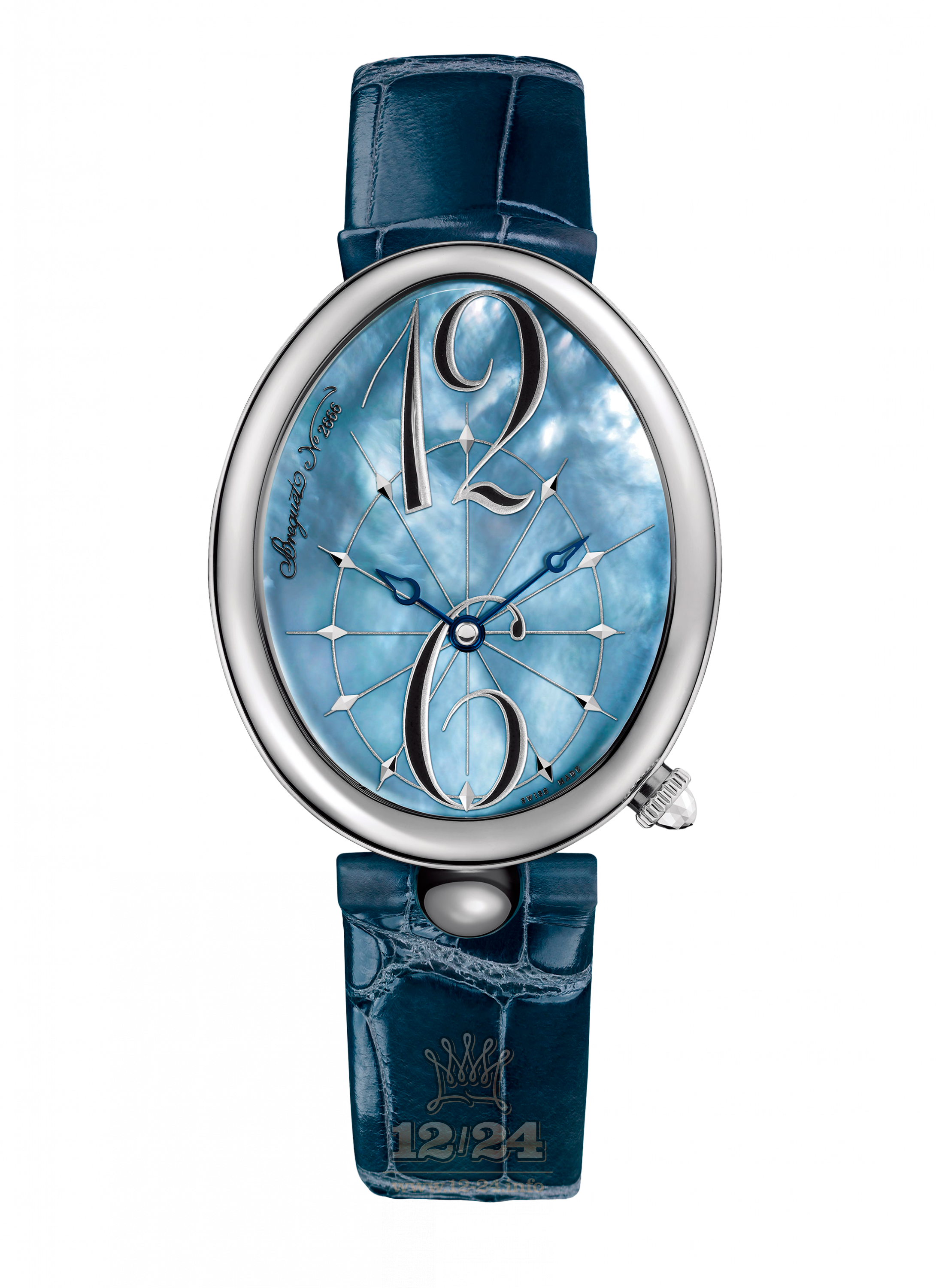 Breguet Reine de Naples Watch 8967ST/V8/986 44 mm Stainless steel Case White Blue Dial