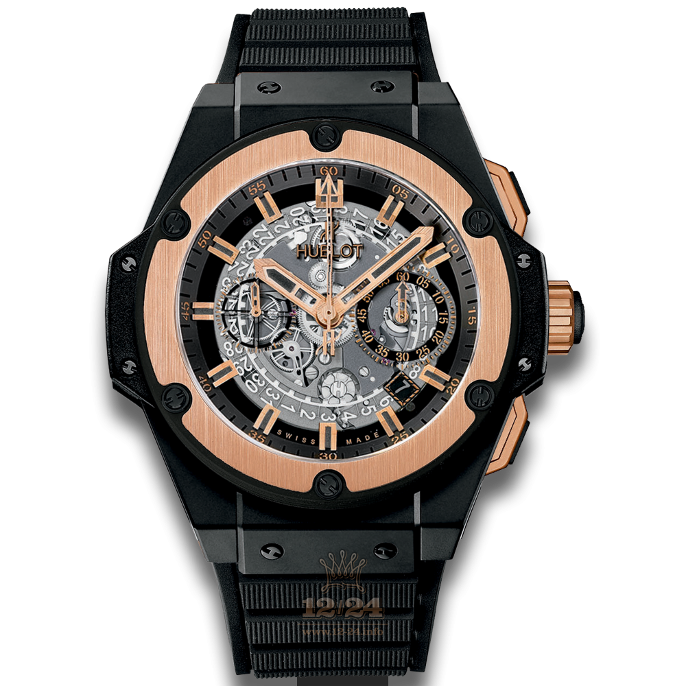 Hublot King Power Watch 701.CO.0180.RX 48 mm Rubber Ceramics Case Silver Dial